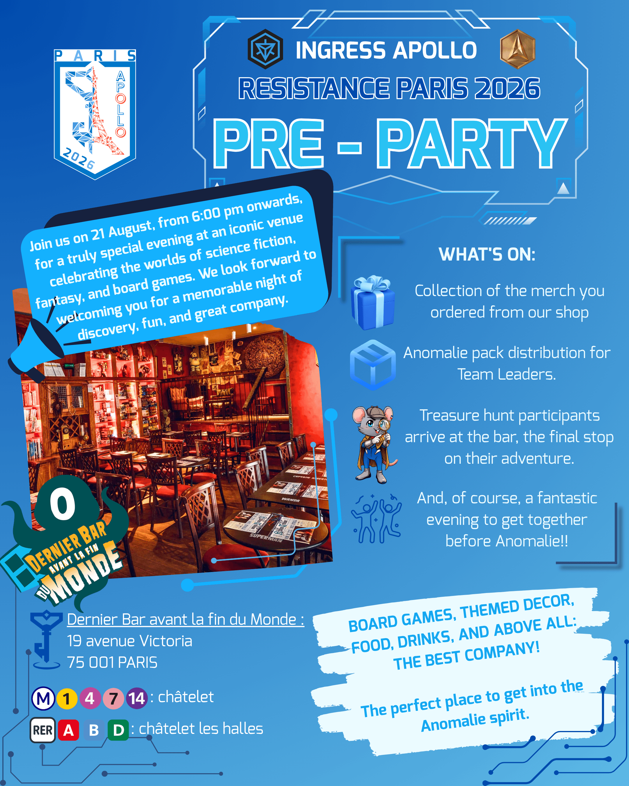 🚀 Resistance Paris 2026 – Pre-Party Location Revealed!